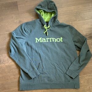 Marmot Hoodie Green Fleece Interior Men’s XXL